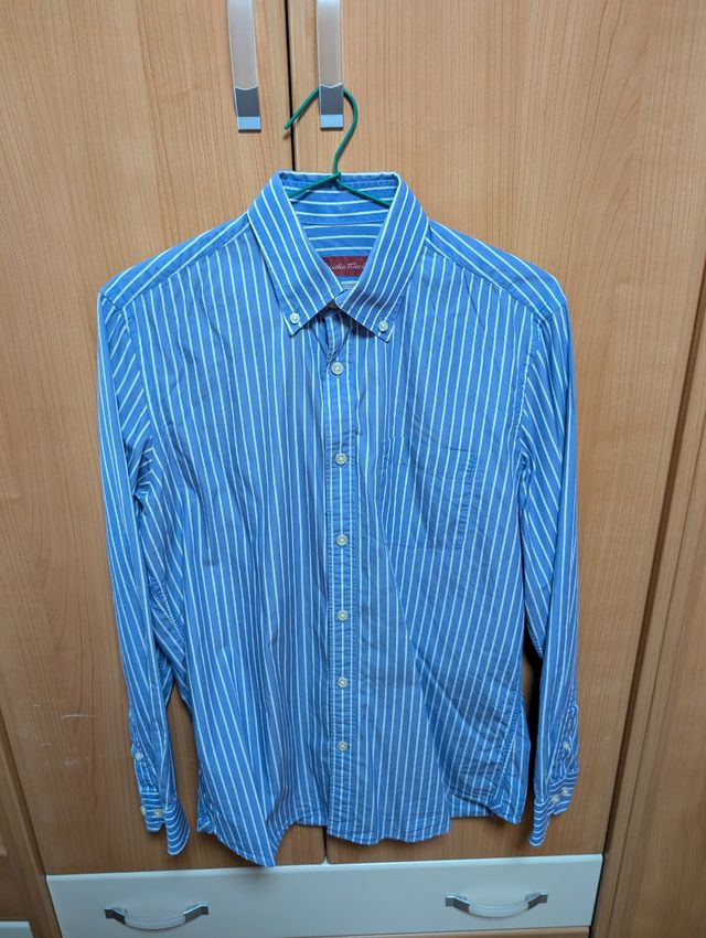 Camisa Emidio Tucci azul rayas M