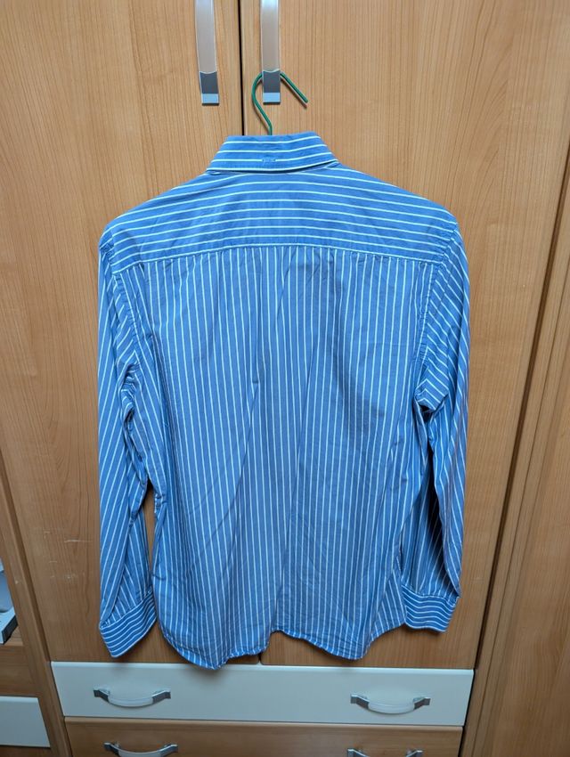 Camisa Emidio Tucci azul rayas M