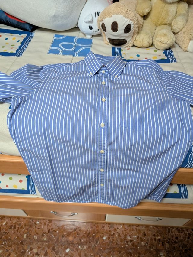 Camisa Emidio Tucci azul rayas M