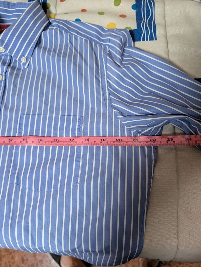 Camisa Emidio Tucci azul rayas M