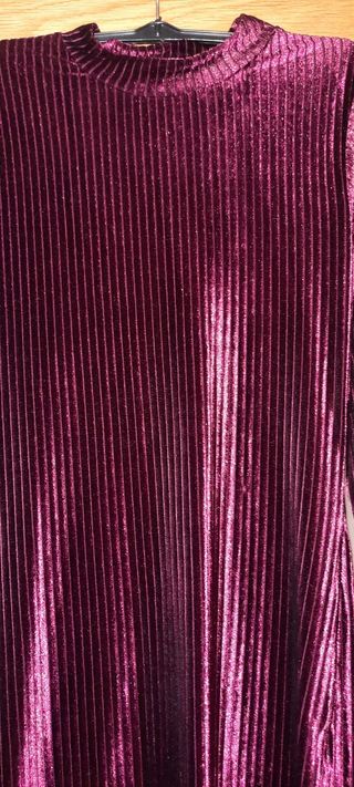 Vestido terciopelo morado