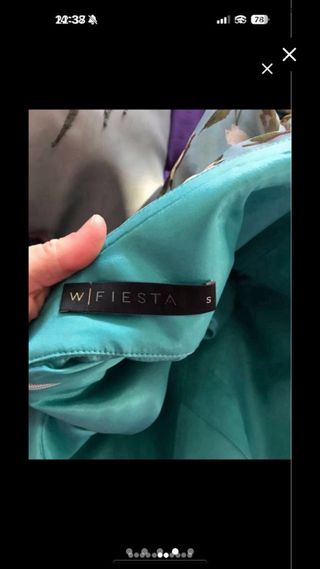 Vestido floral azul/verde - NUEVO