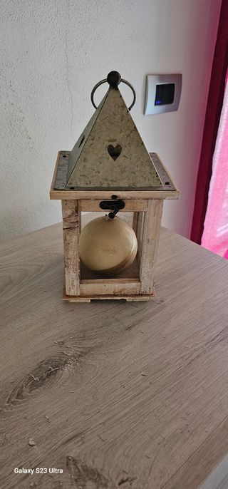 Lanterna legno vintage shabby chic
