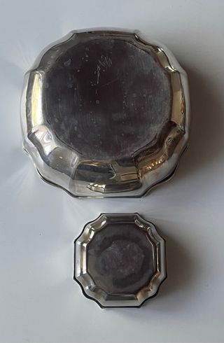 Ciotole peltro vintage - 2 pz