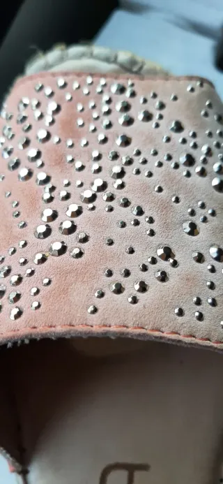 Alpargatas BRUMA esparto beige/rosa