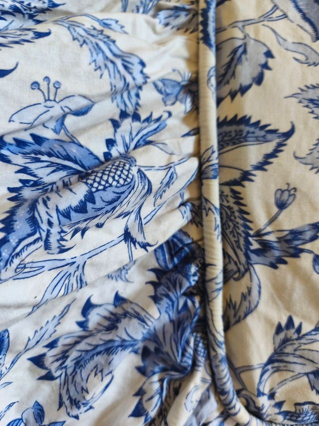 Colcha bouti azul y blanca