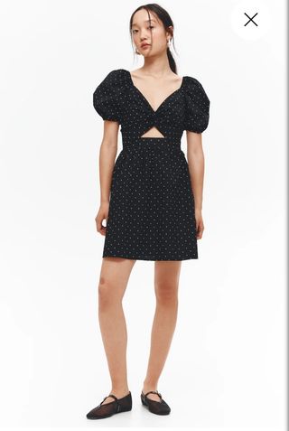 Vestido H&M lunares negro - nuevo