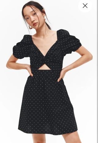 Vestido H&M lunares negro - nuevo