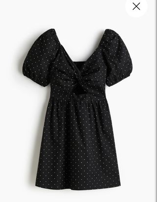 Vestido H&M lunares negro - nuevo