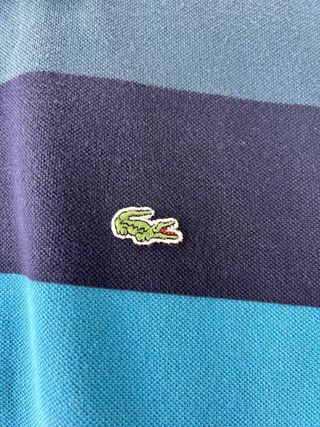 Polo Lacoste Vintage Azul Marino a Rayas