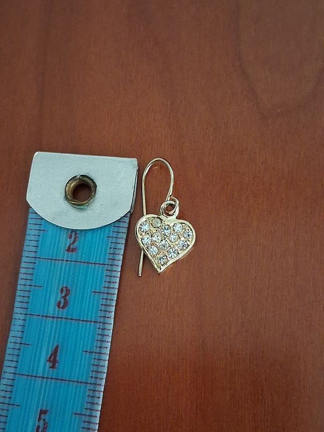 Pendientes corazón dorados