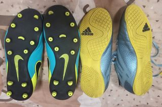Zapatillas de fútbol Nike y Adidas