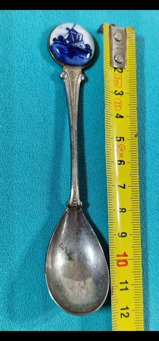 5 Cucharillas antiguas de alpaca coleccionables