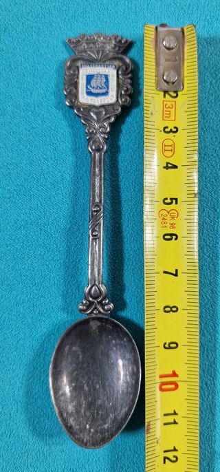 5 Cucharillas antiguas de alpaca coleccionables