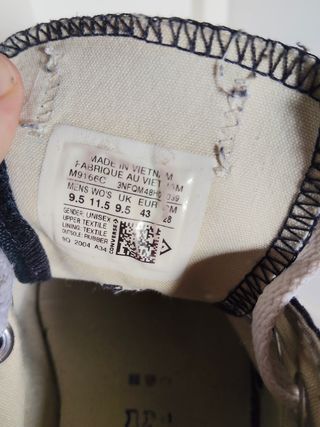 Converse Chuck Taylor negras 44