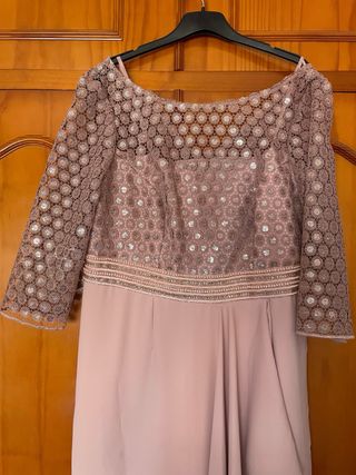 Traje madrina rosa