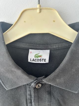 Polo Lacoste Vintage Negro Hombre