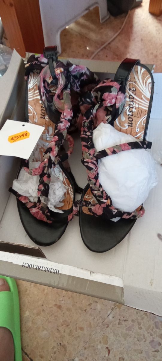 Tacones Farasion mujer negros,talla 37