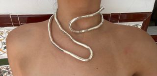 Collar plateado flexible