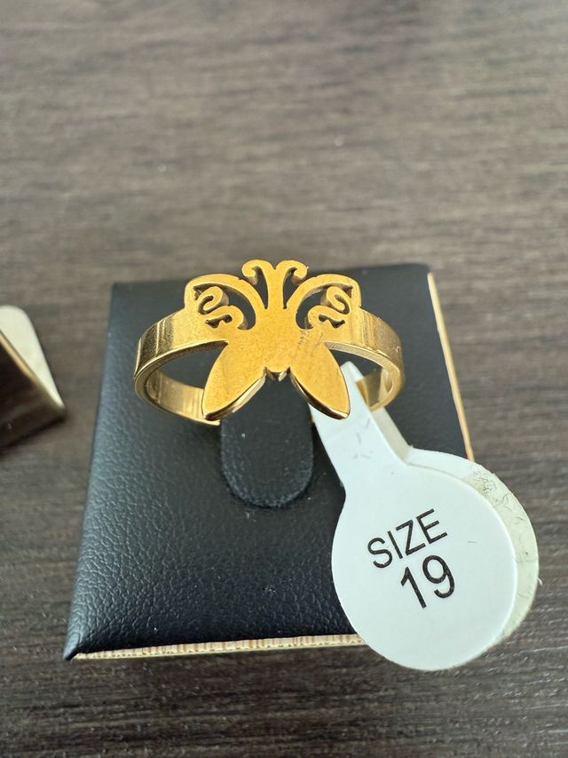 Anillo mariposa acero inoxidable - T19