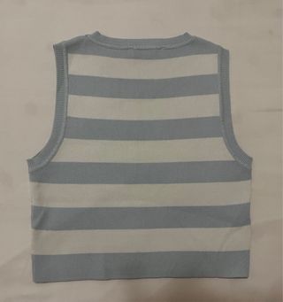 Top Zara rayas azul blanco