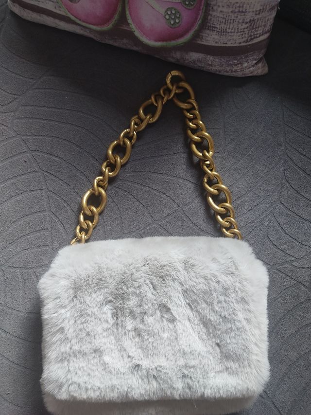 Bolso Zara - Gris y Dorado