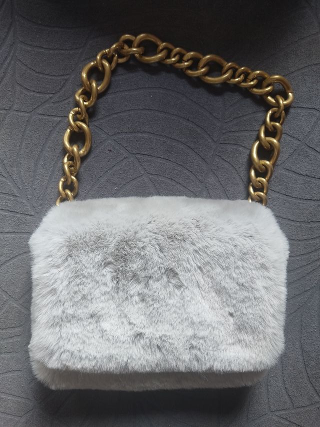 Bolso Zara - Gris y Dorado