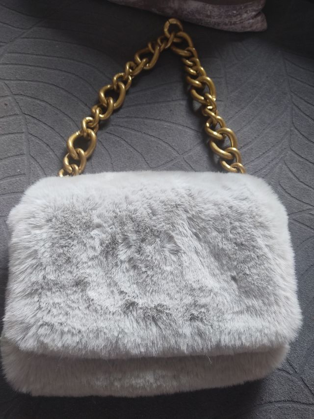 Bolso Zara - Gris y Dorado