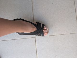 Sandalias negras plataforma 1 uso