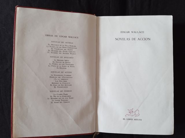 Libro "Novelas de Acción" Edgar Wallace