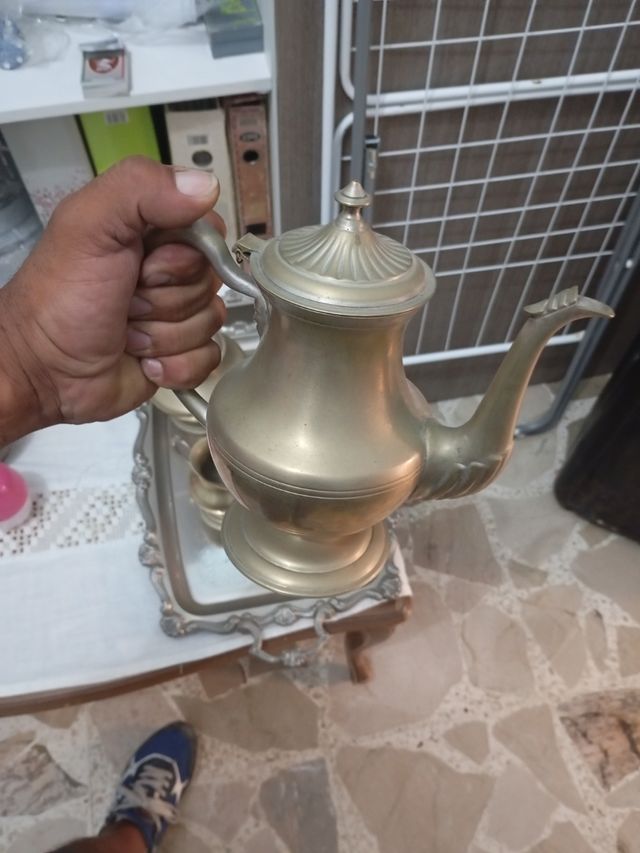 Set teiera vintage argento