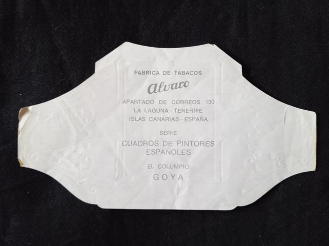 Vitola Tabacos "Álvaro", Serie: El Columpio, Goya