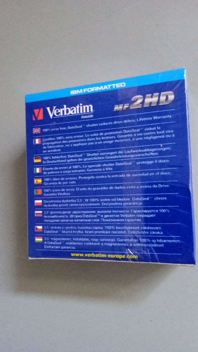 Disquetes Verbatim MF 2HD 10 unidades Nuevo