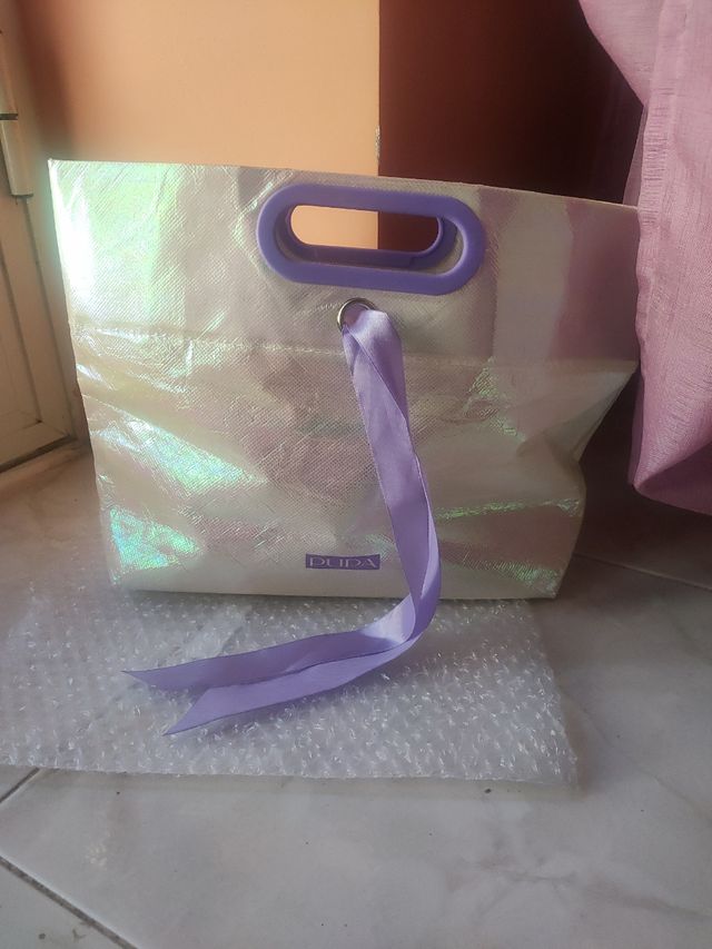 Borsa Pupa regalo - bianca e viola