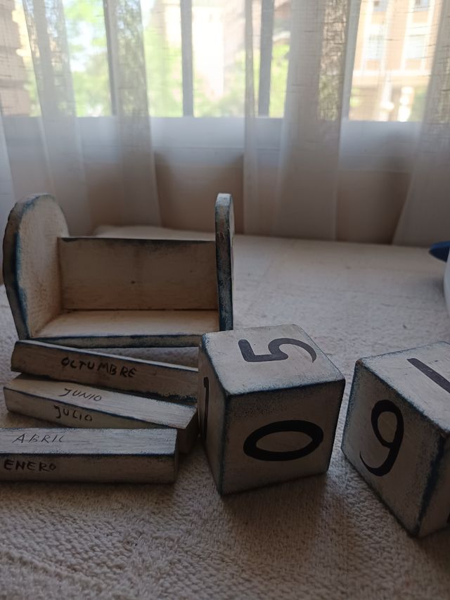 Calendario madera vintage