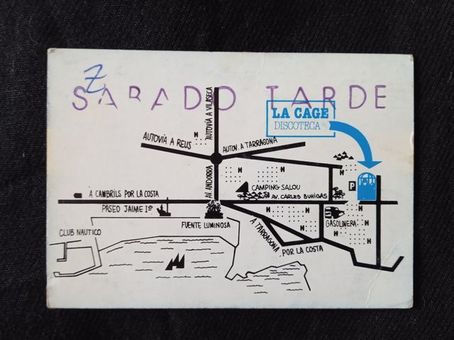 Entrada de "La Cage de Medrano", Salou 80'S