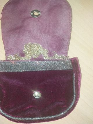 Bolso pequeño terciopelo morado