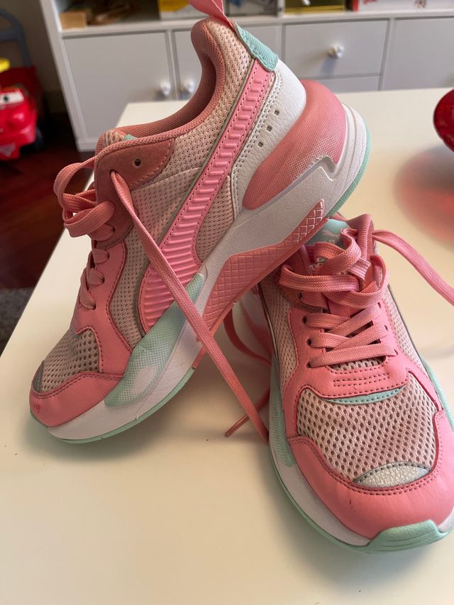 Zapatillas Puma niña rosa-turquesa 35,5/ 22cm