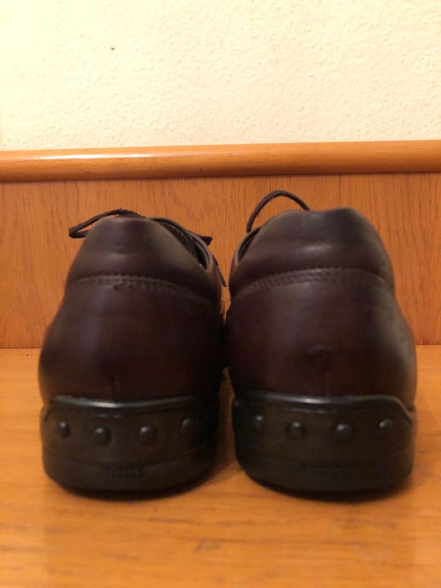 TOD’S - Zapatos cordones piel marrón 41,5