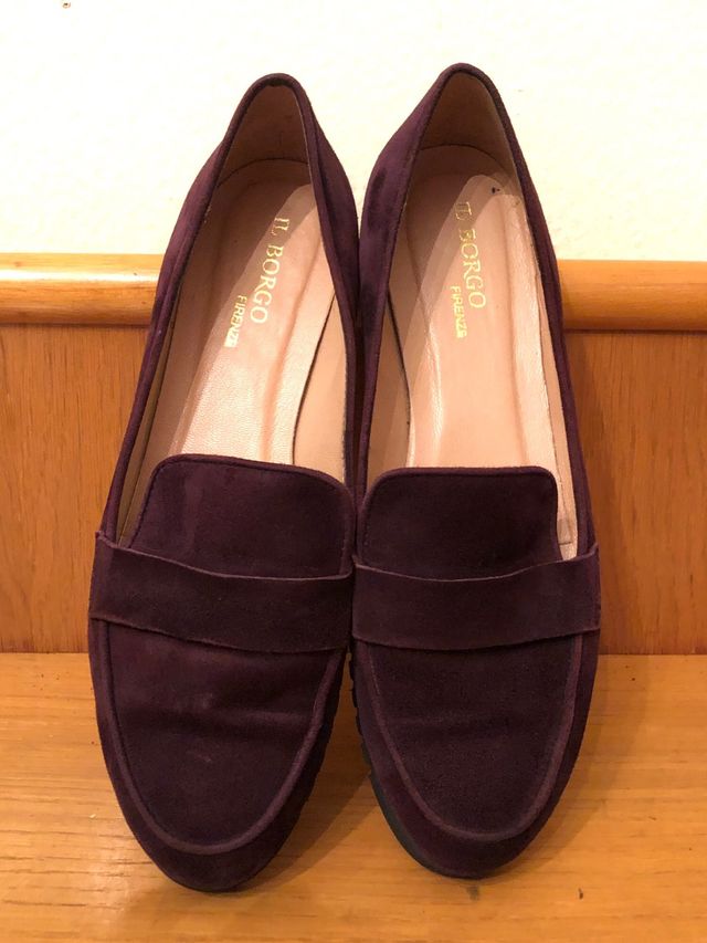 IL BORGO - Mocasines ante burdeos 38,5