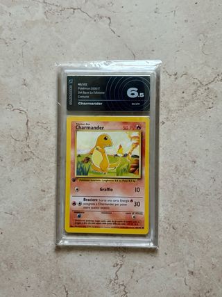 Charmander 1° Ed. - Graded 6.5 EX-MT