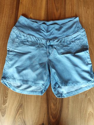 Shorts premamá azules