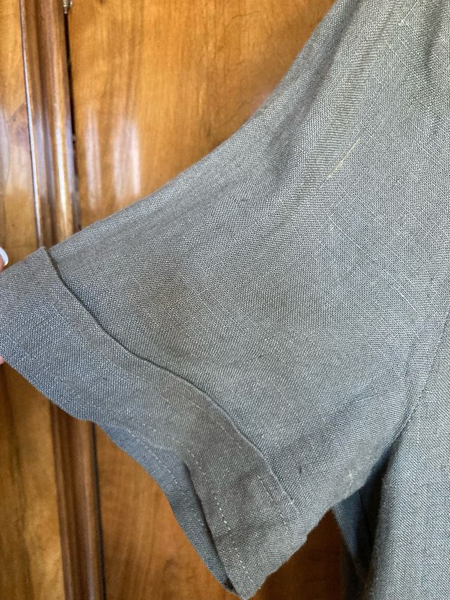 Abito lino verde oliva 100% lino