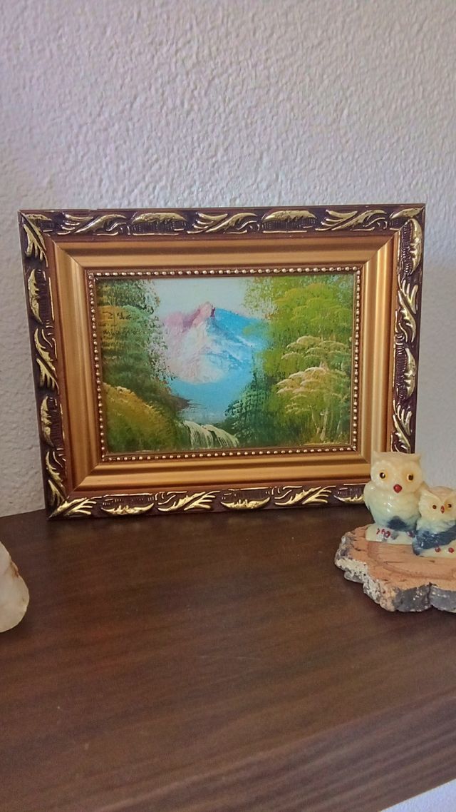  Quadro Paisagem - Moldura Dourada