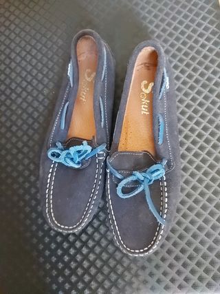 Mocasines niño azul talla 34
