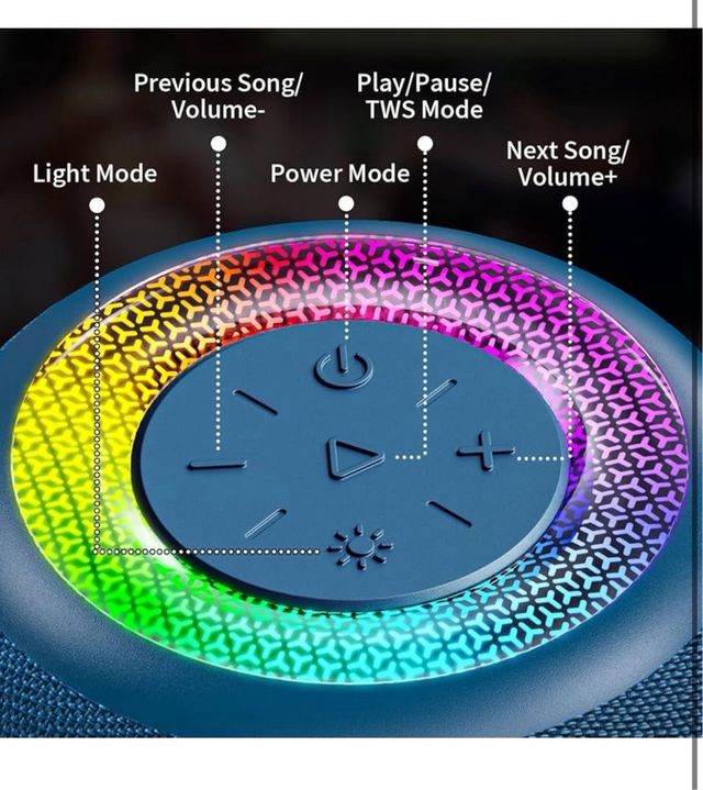 Altavoz Bluetooth Tisco RGB portátil