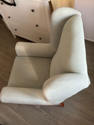 Sillón mecedora verde agua