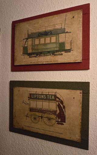 2 Cuadros Tranvías Vintage