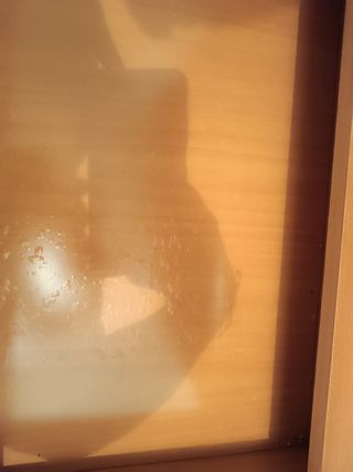 Mueble vitrina color cerezo