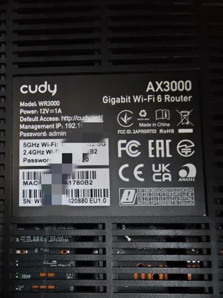 Cudy WR3000 Router Wifi 6 Gigabit Ethernet#420880
